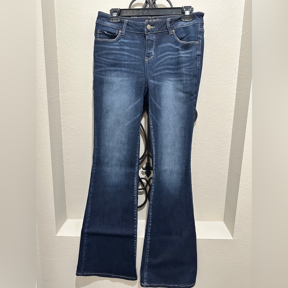 Blue Revival Bootcut Mid-rise Jeans